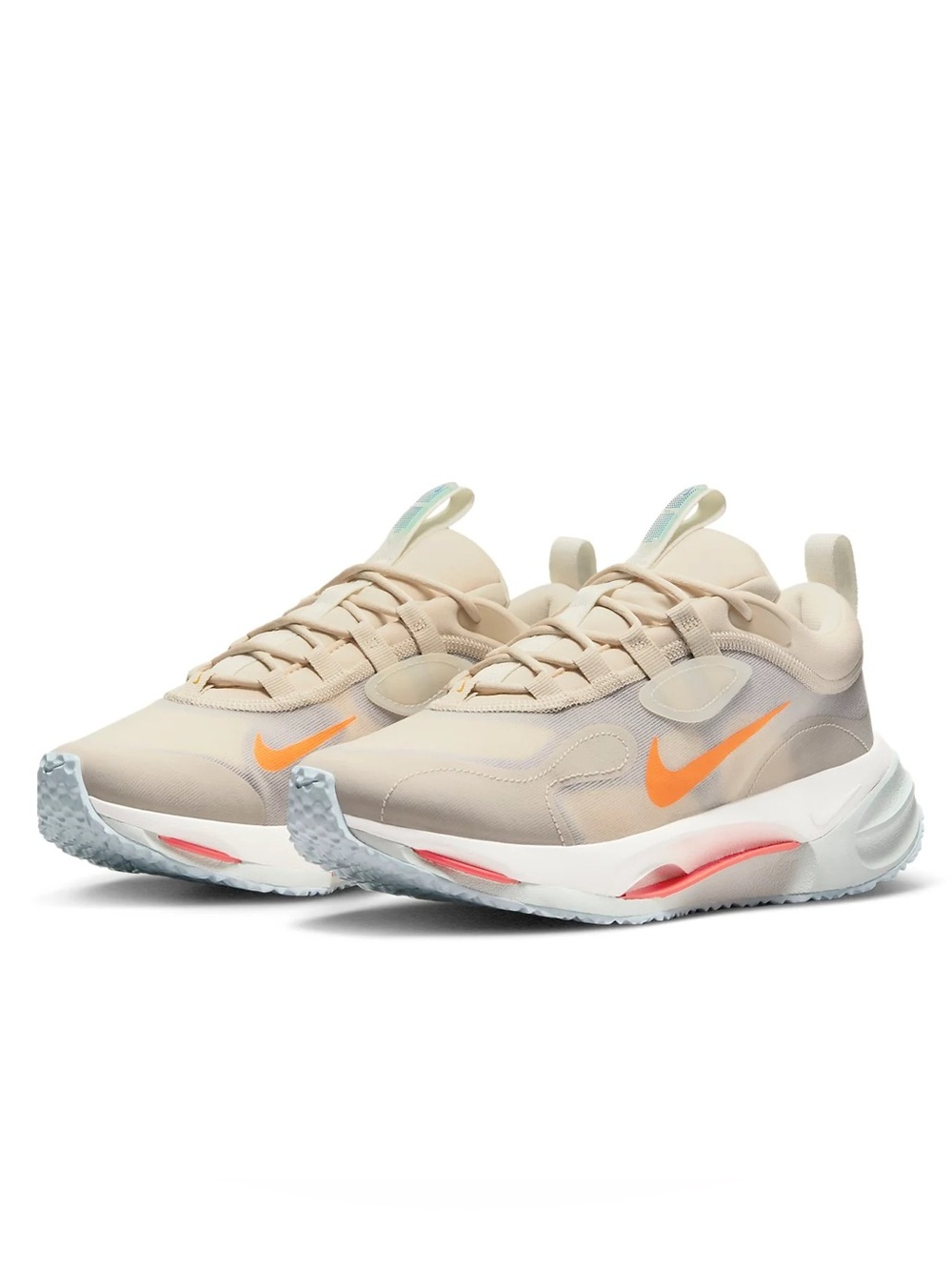 Nike women’s Spark 'Pearl White Medium Blue 7 Tan sneakers